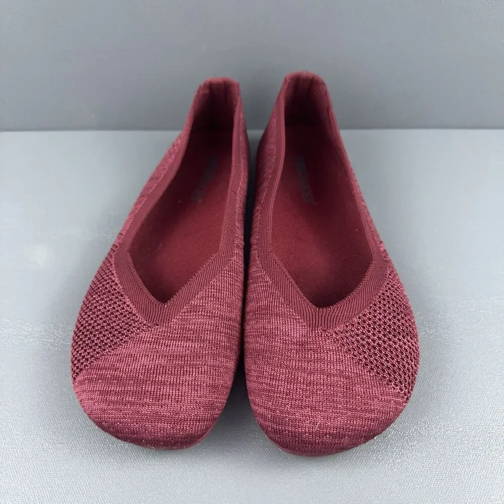 Xero Shoes Phoenix Knit Ballet Flats Tibetan Red Burgundy Womens Size 9 Barefoot